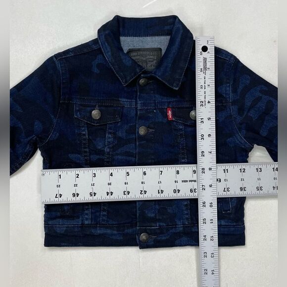 Levi's Denim Jean Trucker Jacket Baby Size 24 Months Blue Camo NWT - Picture 5 of 5